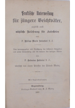 Praktische Unterweisung fur jungere Beichtvater 1887 r.