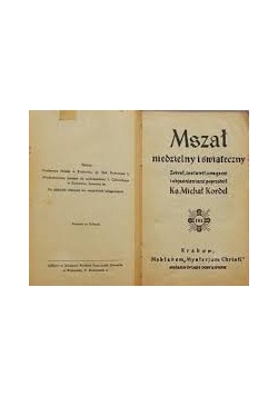 Mszał niedzielny i świąteczny,1936 r.
