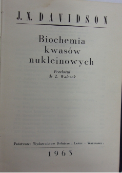 Biochemia kwasów nukleinowych