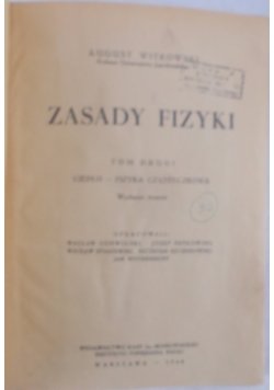 Zasady fizyki tom 2