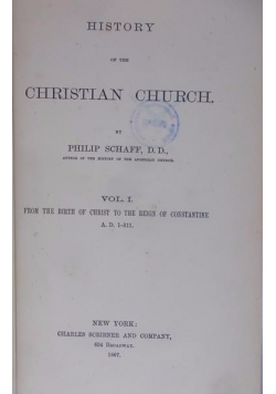 History Christian Church, 1867r.