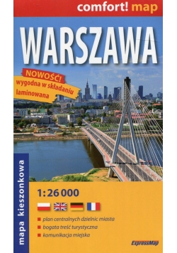 Warszawa comfort! map laminowana mapa kieszonkowa 1:26 000