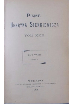 Quo Vadis część I, 1901 r.