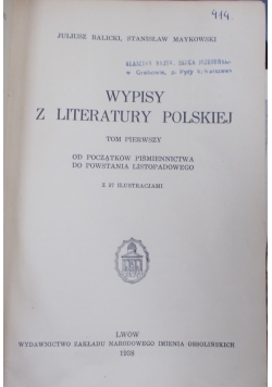 Wyspy z literatury Polskiej,1938r.