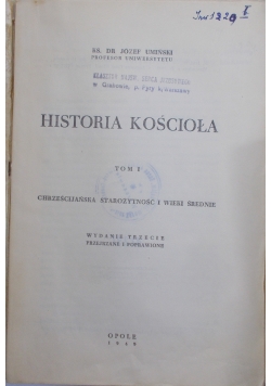 Historia Kościoła  tom 1, 1949 r.