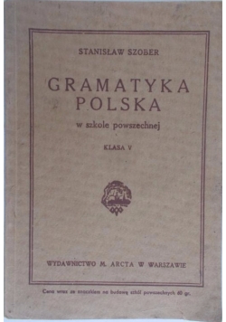 Gramatyka Polska w szkole powszechnej, 1933 r.