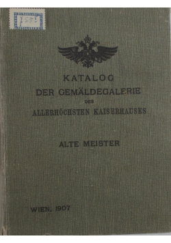 Katalog der Gemaldegalerie, 1907 r.