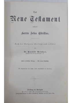 Neue testament, 1920 r.