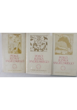 Poeci Języka Angielskiego tom I, II, III, zestaw 3 książek