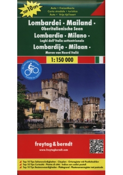 Lombardia Mediolan mapa samochodowo - turystyczna 1:150 000