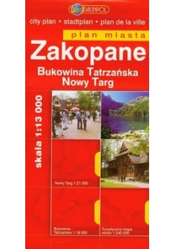 Zakopane Bukowina Tatrzańska Nowy Targ plan miasta
