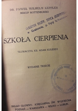 Szkoła cierpienia , 1934 r.
