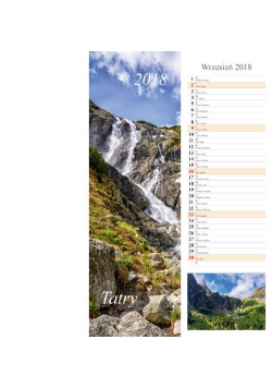 Kalendarz 2018 pasek 15x32 Tatry