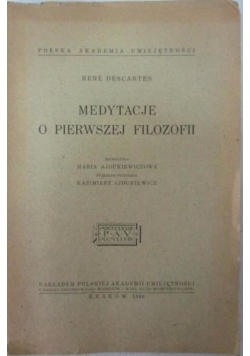 Medytacje o pierwszej filozofii, 1948 r.