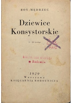 Dziewice konsystorskie-1929r.