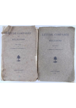 L'etude Comparee des religions, Tom I i II, Ok 1922 r.