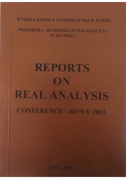 Reports on real analysis