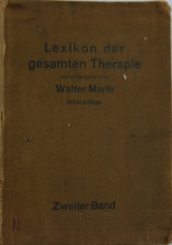 Lexikon der gesamten Therapie, 1930 r.