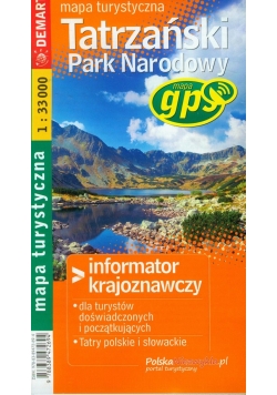 Tatrzański Park Narodowy mapa turystyczna