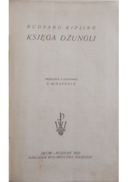 Księga Dżungli, 1923r.
