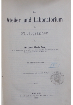 Atelier und Laboratorium , 1893 r.