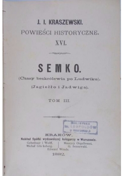 Semko, tom III, 1882 r.