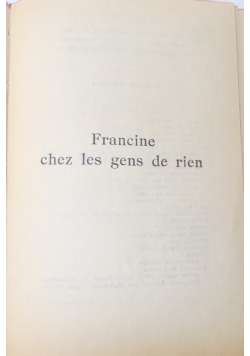 Francine chez las gens de rien, 1927 r.