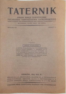Taternik, rocznik XIX, zeszyt 5, 1935 r