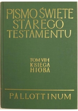 Pismo Starego Testamentu Tom VII-1, Księga Hioba