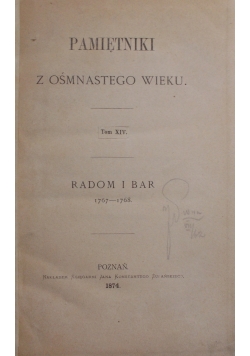Radom i Bar 1767-1768, 1874 r.