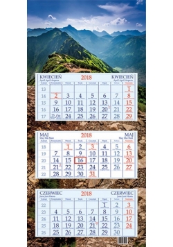 Kalendarz trójdzielny 2018 Grań Tatr