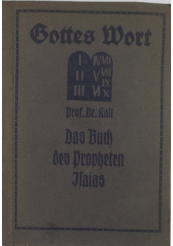 Das Buch des Propheten Isaias, 1927 r.