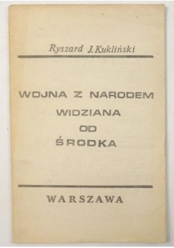 Wojna  z narodem widziana od środka
