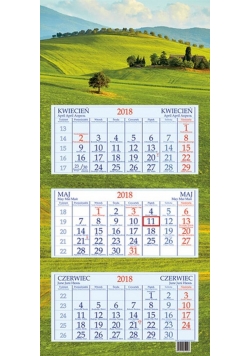 Kalendarz trójdzielny 2018 Łąka