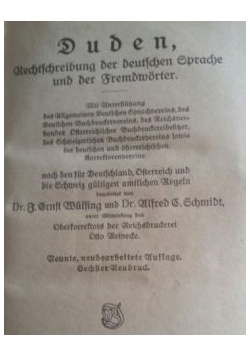 Słownik Duden Rechtschreibung der deutschen Sprache , 1915 r.