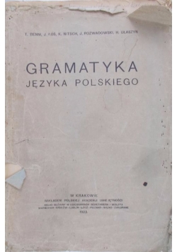 Gramatyka języka polskiego, 1923 r.