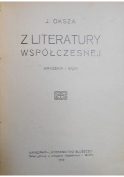 Z literatury współczesnej, 1912 r.