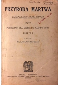 Przyroda martwa, 1922 r.