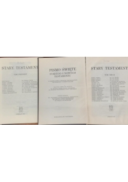 Pismo Święte Stary Testament, tom I-II