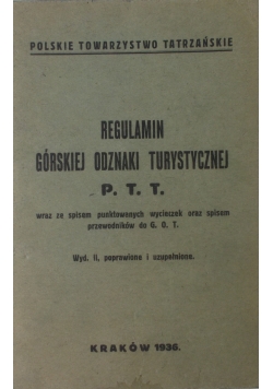 Regulamin górskiej odznaki turystycznej, 1936 r.