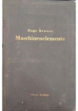 Maschinenelemente, 1922 r.