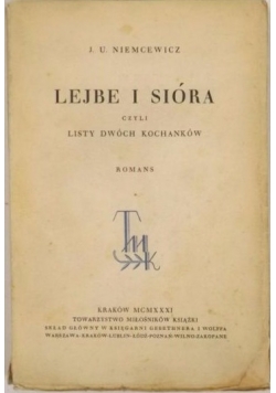 Lejbe i Sióra, 1931 r.