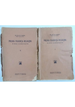 Polska filozofja religijna, 1913-1914 r