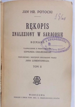 Rękopis znaleziony w Saragosie, Tom II  1917 r.