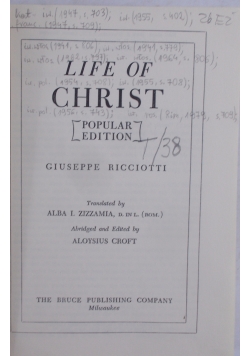 Lifie of Christ