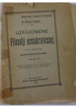 Uzasadnienie fizjologii neosokratycznej, 1900 r.