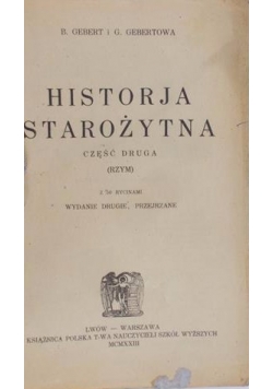 Historja starożytna, część druga, 1923 r.