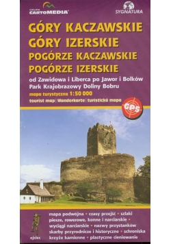 Góry Kaczawskie Góry Izerskie Pogórze Kaczawskie Pogórze Izerskie mapa turystyczna 1: 50 000