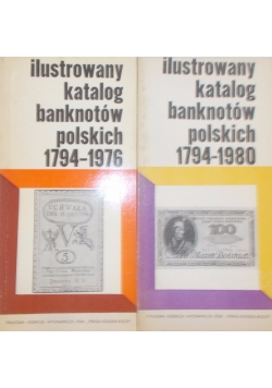 Ilustrowany katalog banknotów polskich, zestaw 2 książek