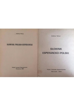 Słownik polsko-esperancki / słownik esperancko-polski